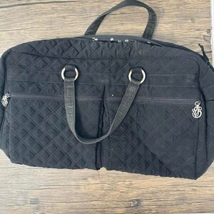 Vera Bradley Black‎ weekender quilted duffel bag